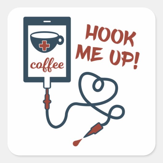 COFFEE IV SHIRT - Grappige Stickers (Voorkant)