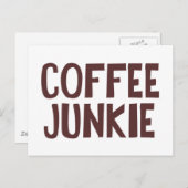 Coffee Junkie Briefkaart (Voorkant / Achterkant)