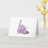 Coffee Kitty Toutes les occasions Carte de voeux - (Fleur jaune)