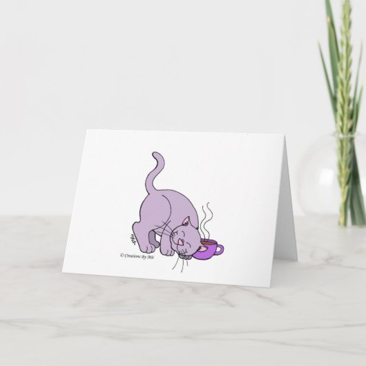 Coffee Kitty Toutes les occasions Carte de voeux - (Devant)