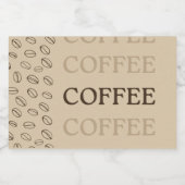 Coffee Label – Retro Coffee Beans Voedselcontainer Etiket (Enkel label)