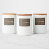 Coffee Label – Retro Coffee Beans Voedselcontainer Etiket (Flessen)