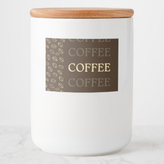 Coffee Label – Retro Coffee Beans Voedselcontainer Etiket