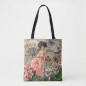 Coffee Lady Victoriaans Vrouw Roze Classy Draagtas (Voorkant)