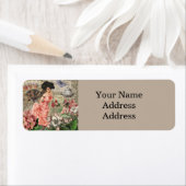 Coffee Lady Victoriaans Vrouw Roze Classy Etiket (Insitu)