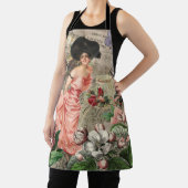 Coffee Lady Victoriaans Vrouw Roze Classy Schort (Insitu)