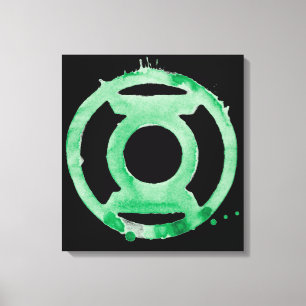 Coffee Lantern-symbool - groen Canvas Afdruk