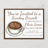 Coffee Latte Birthday Bridal Wedding Shower Brunch