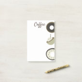 Coffee Latte Chocolate Donut Cafe Post-it Notes (Op bureau)