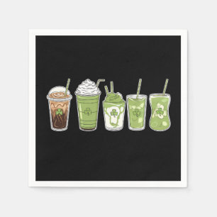 Coffee Latte Green Schattige Irish St Patrick's Da Servet