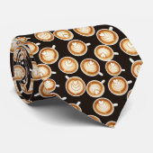 Coffee Latte Lovers Custom Necktie Stropdas (Opgerold)