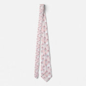 Coffee Latte Pink Custom Necktie Stropdas (Achterkant)