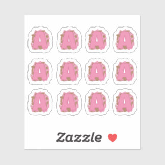 Coffee Letter A: Monogram Initial Sheet Sticker