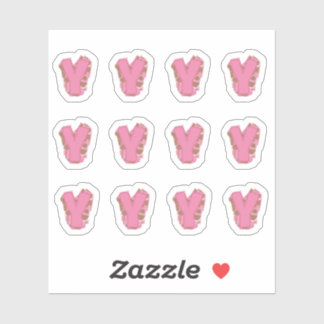 Coffee Letter Y: Monogram Initial Sheet Sticker