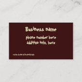 Coffee-liciuos Visitekaartje (Achterkant)