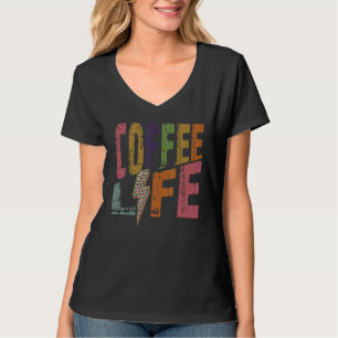 Coffee Life Retro Coffee Caffeine Drink T-shirt