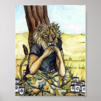 Coffee Lion-poster Poster