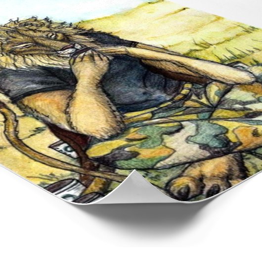 Coffee Lion-poster Poster (Hoek)