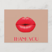 Coffee Lips kus kus pop kunst Dank u Briefkaart (Voorkant)