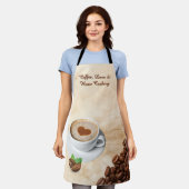 Coffee, Love & Home Cooking Apron Design Schort (Gedragen)