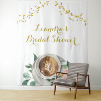 Coffee Love is Brewing Bruiloft Feest Sign Tapijt
