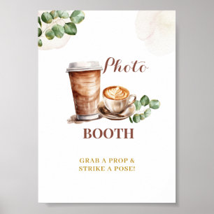Coffee Love is Brewing PhotoBooth Party Sign Poster