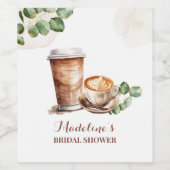 Coffee Love is het brouwen van wijn fles label Etiket (Enkel label)