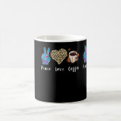 Coffee Love Peace Leopard Heart Program Code Coffe Koffiemok (Center)