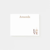 Coffee Love White en Brown Post-it® Notes (Voorkant)