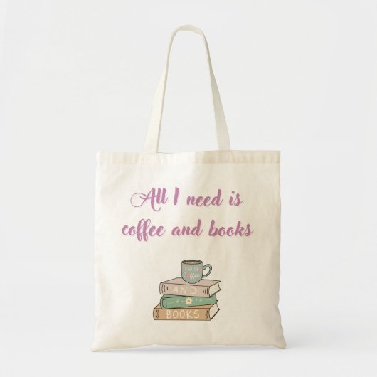 Coffee lover bag book lover bag tote bag (Voorkant)