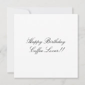 Coffee Lover birthday card (Achterkant)