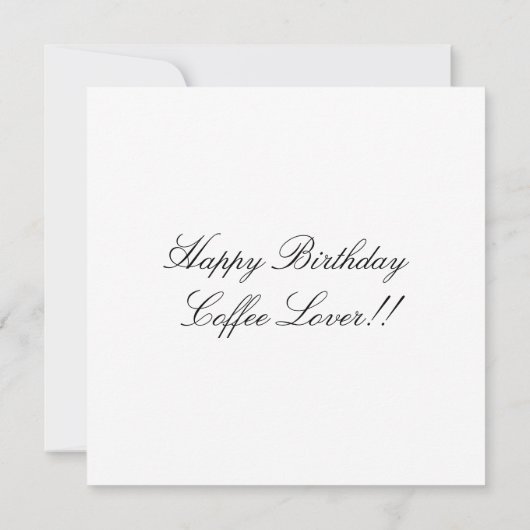 Coffee Lover birthday card (Achterkant)