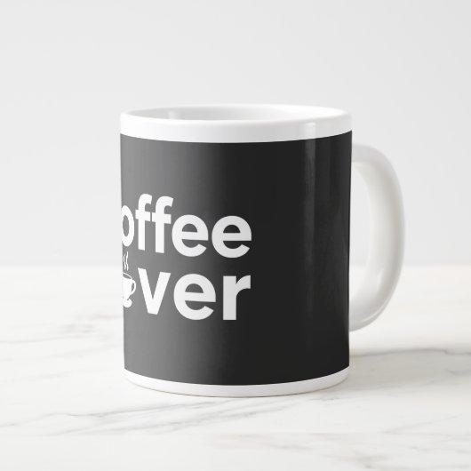 Coffee Lover Bold Typography Mug - Minimalist Blac (Devant droit)