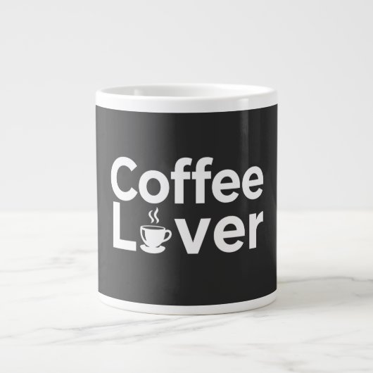 Coffee Lover Bold Typography Mug - Minimalist Blac (Devant)
