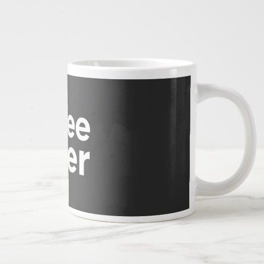 Coffee Lover Bold Typography Mug - Minimalist Blac (Droite)