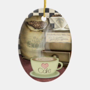 Coffee Lover Café Keramisch Ornament