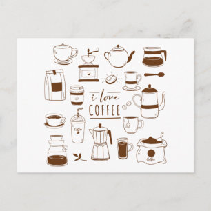 Coffee Lover Card - Caffeine Addict - Cup - Barist Briefkaart