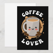 Coffee Lover Coffee Cappuccino Lover Kaart (Voorkant / Achterkant)