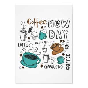 Coffee Lover Coffee Collectie voor nieuwe dag Foto Afdruk
