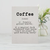 Coffee Lover Coffee Definitie Kaart (Staand voorkant)