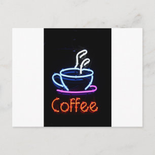 Coffee Lover Cup Neon Sign Gift Cadeau Briefkaart