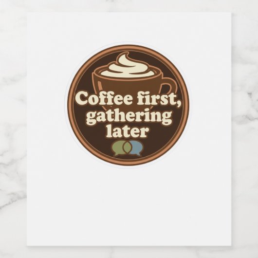 Coffee Lover Daily Ritual Sticker (Enkel label)