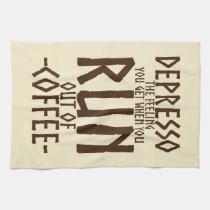 Coffee Lover Depresso Artwork Theedoek