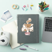 Coffee Lover Design – Minimaal Coffee Cup Grafisch Sticker (iPad Cover)