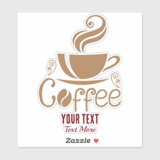 Coffee Lover Design – Minimaal Coffee Cup Grafisch Sticker (Vel)