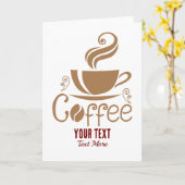 Coffee Lover Design – Minimal Coffee Cup Graphic Kaart (Gele Bloem)