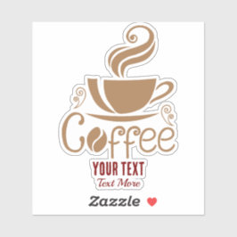 Coffee Lover Design – Minimal Coffee Cup Graphic Sticker