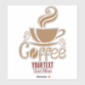 Coffee Lover Design – Minimal Coffee Cup Graphic Sticker (Vel)