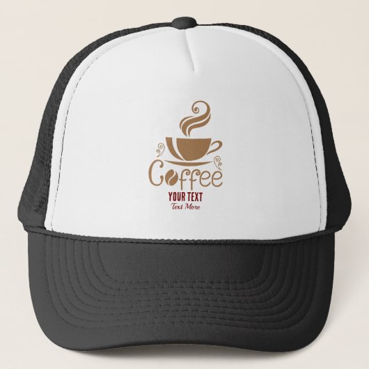 Coffee Lover Design – Minimal Coffee Cup Graphic Trucker Pet (Voorkant)
