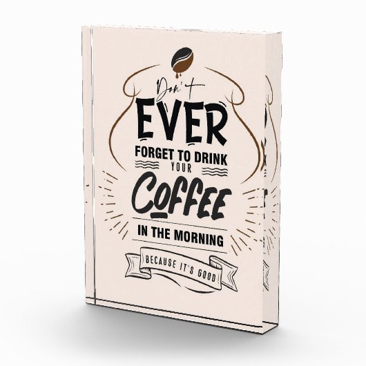 Coffee Lover Drink uw koffie Fotoblokken (Rechts)